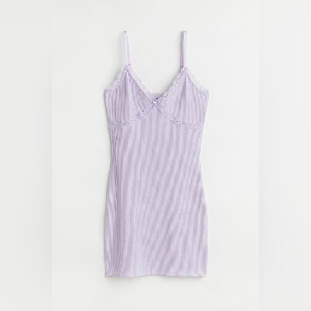 Mini Purple Ribbed Body Con Dress